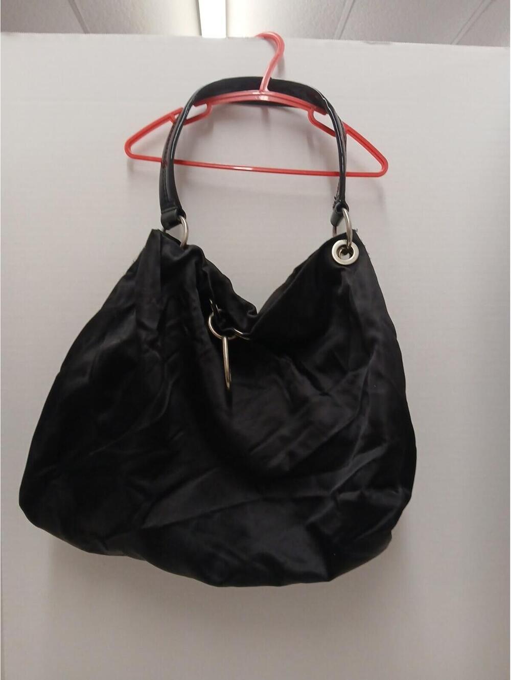 Simply Vera by Vera Wang Black Large Shoulder Bag with Leather Handles